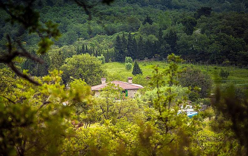 Casale Toscano con piscina panoramica