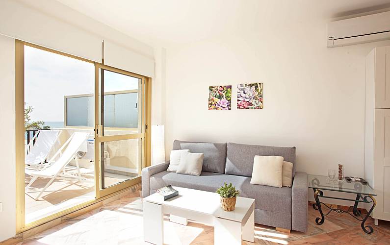 Wohnung Wohnzimmer Málaga Marbella Ferienwohnung - Wohnzimmer