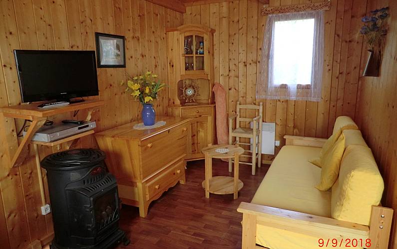 Lodge Living-room Pyrenees-Orientales Osseja Cottage - Living-room