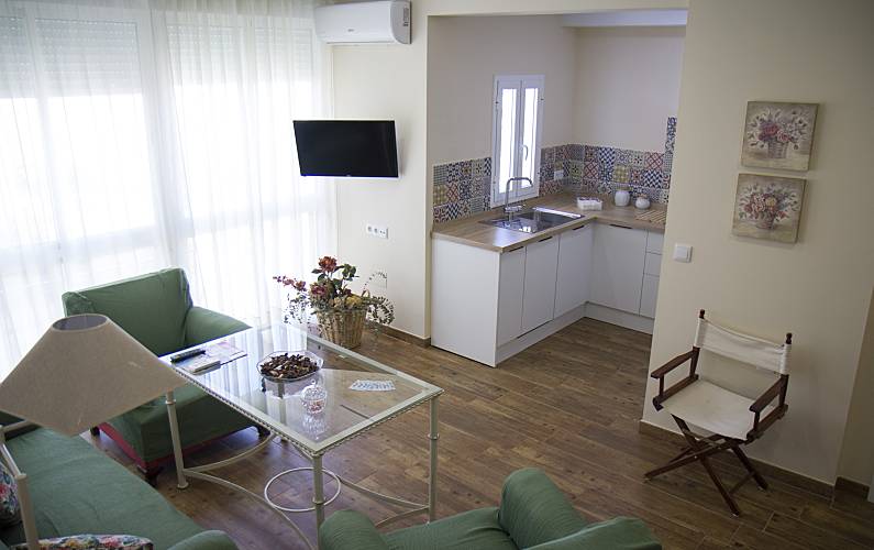 Wohnung Wohnzimmer Cádiz Sanlúcar de Barrameda Ferienwohnung - Wohnzimmer