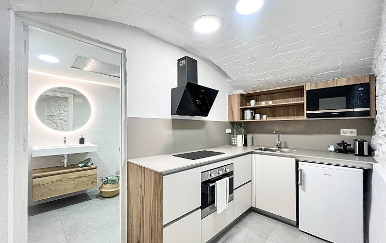 Wohnung Küche Girona Besalú Ferienwohnung - Küche