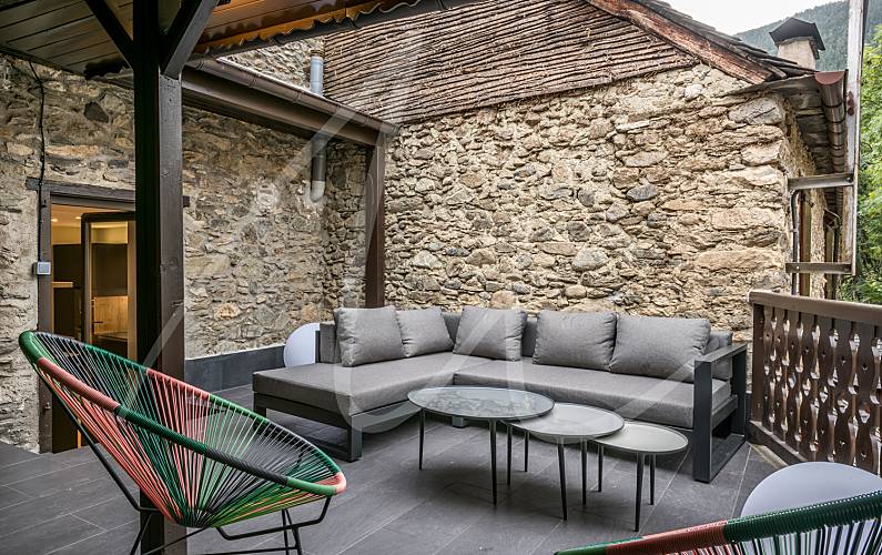 Haus Terrasse Lleida Naut Aran Ferienhaus - Terrasse
