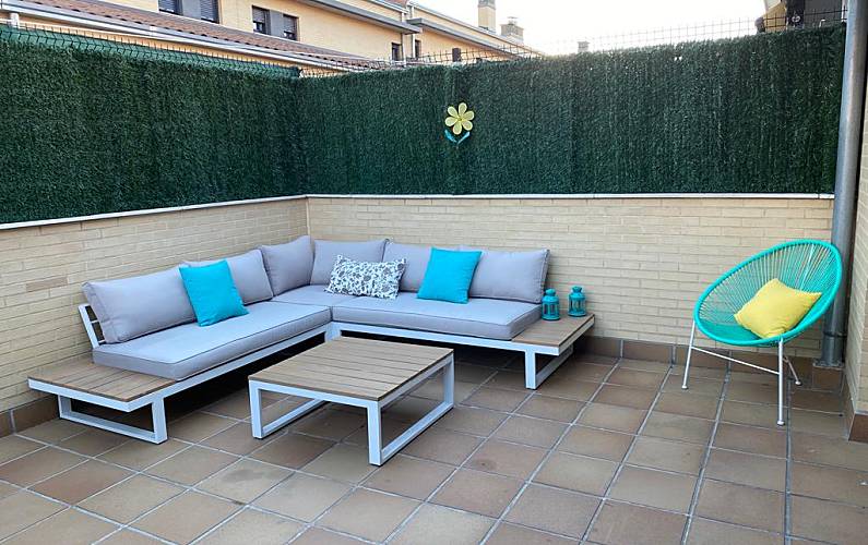 Haus Terrasse Rioja (La) Haro Ferienhaus auf dem land - Terrasse