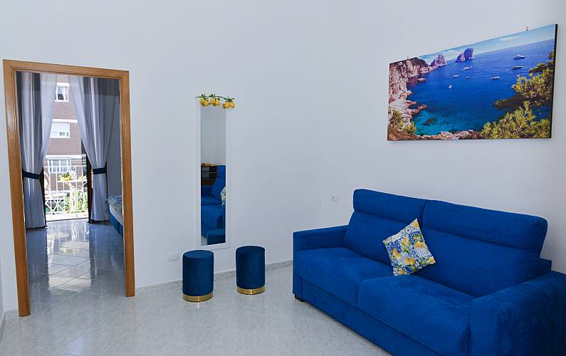 Wohnung Wohnzimmer Neapel Sorrento Ferienwohnung - Wohnzimmer