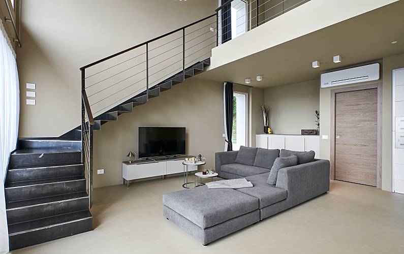 Villa Wohnzimmer Bergamo Almenno San Bartolomeo Villa auf dem Land - Wohnzimmer