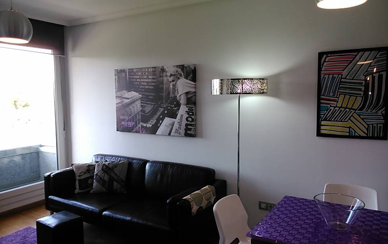 Wohnung Wohnzimmer Asturien Castrillón Ferienwohnung - Wohnzimmer